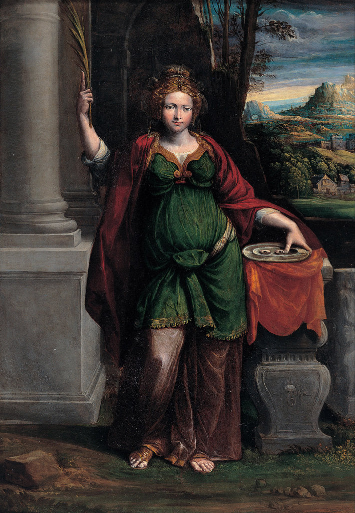 Detail of Saint Lucy, 1535-1540 by Benvenuto Tisi da Garofalo