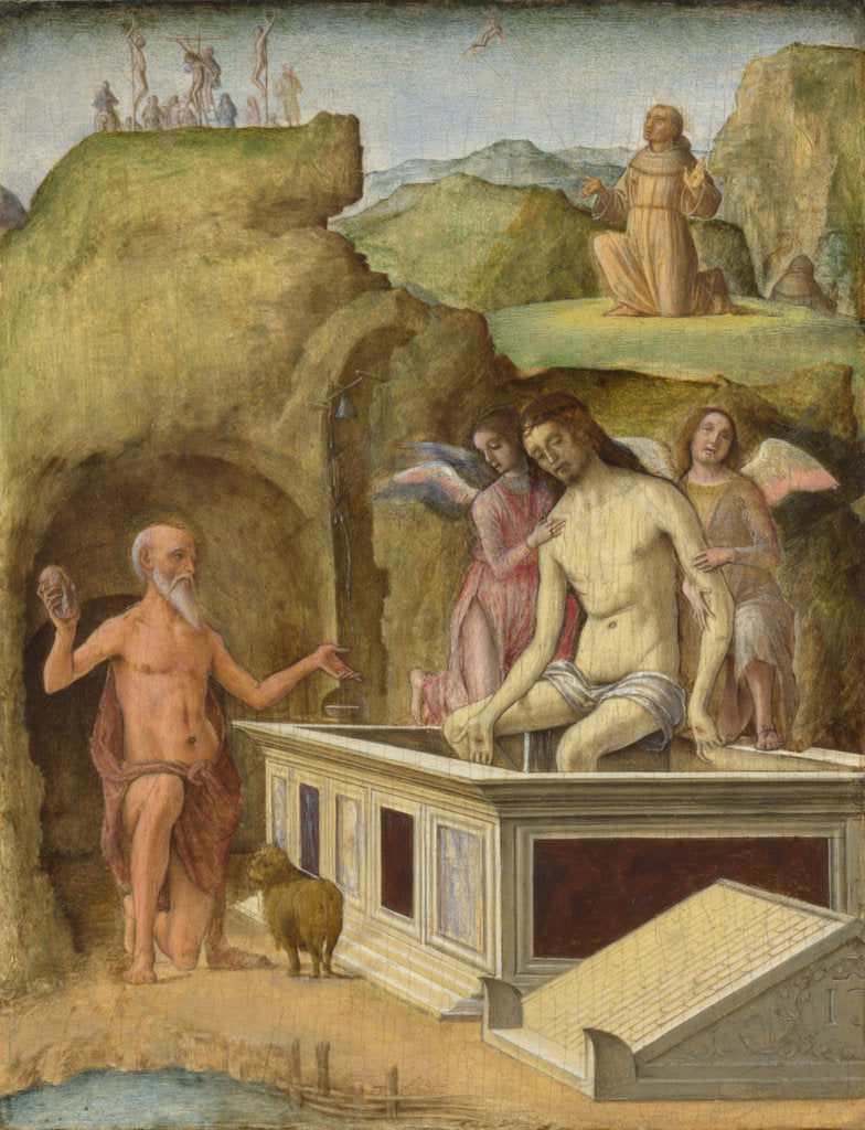 Detail of The Dead Christ, c. 1490 by Ercole De' Roberti