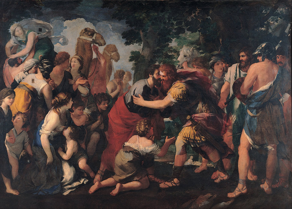 Detail of Meeting between Esau and Jacob, 1636-1641 by Giovanni Maria Bottala