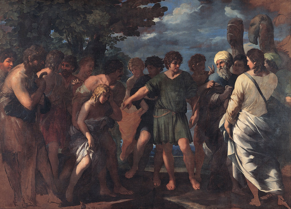 Detail of Joseph sold by his brothers, 1636-1641 by Giovanni Maria Bottala