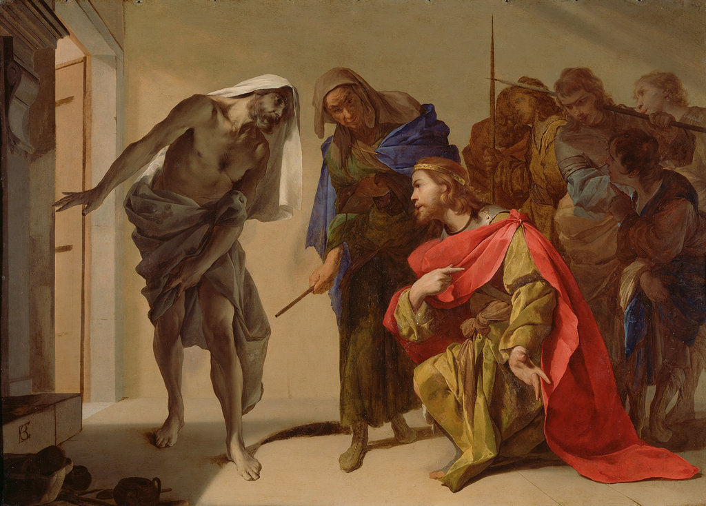 Detail of The Shade of Samuel Invoked by Saul, c. 1655 by Bernardo Cavallino