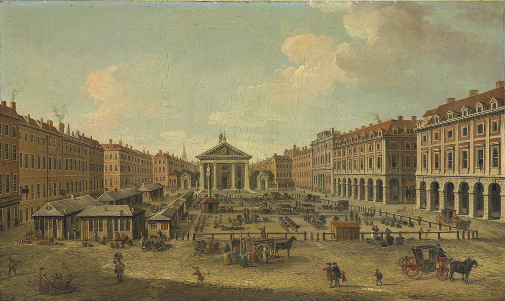 Detail of Four views of London: The Covent Garden by Antonio Joli