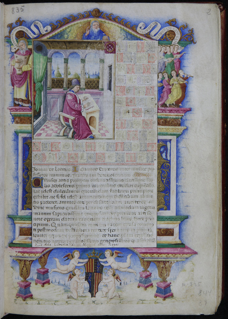 Detail of Portrait of Johannes Tinctoris (From Opus musices Joannis Tinctoris), 1483 by Nardo Rapicano
