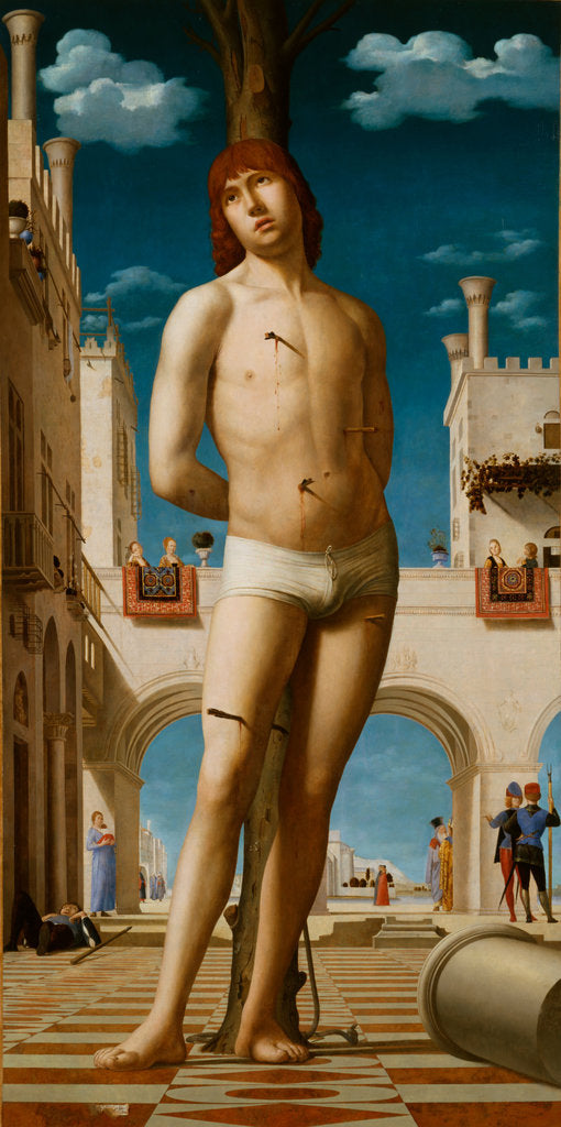 Detail of Saint Sebastian, 1478 by Antonello da Messina
