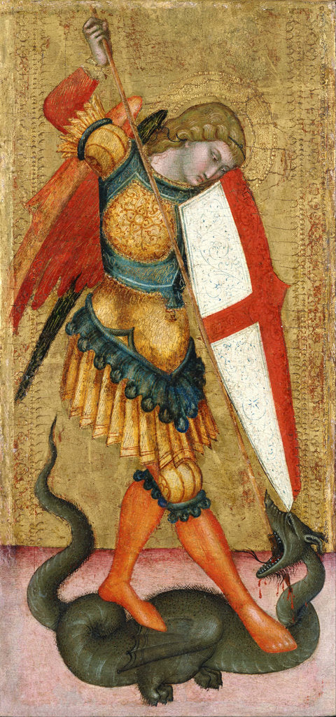 Detail of Saint Michael and the Dragon, 14th century by Anonymous