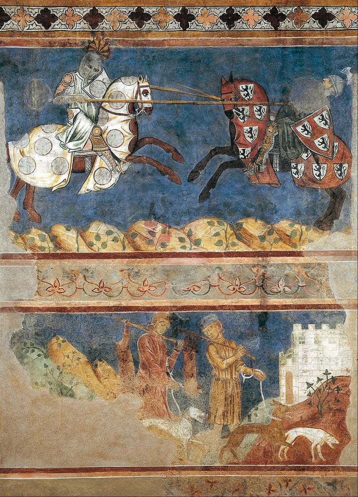 Detail of Tournament and Hunting Scenes, 1289 by Azzo di Masetto