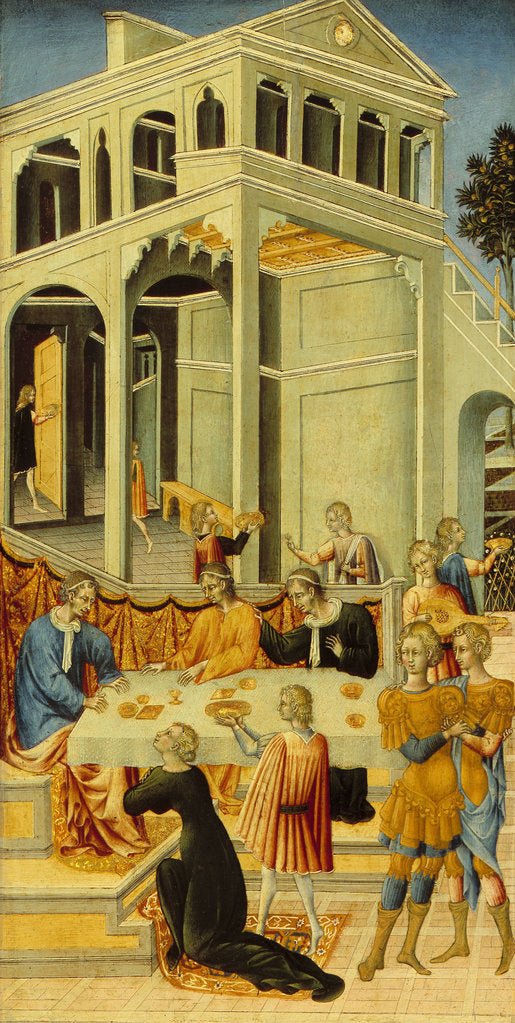 Detail of Salome Asking Herod for the Head of Saint John the Baptist, 1455-1460 by Giovanni di Paolo