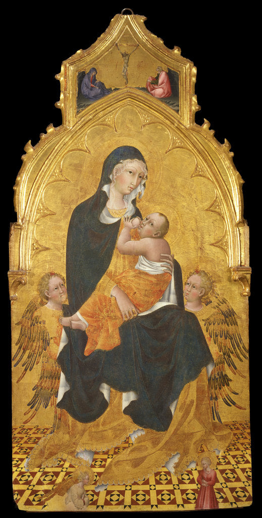 Detail of Madonna with Child and Angels. The Annunciation, c. 1440 by Giovanni di Paolo