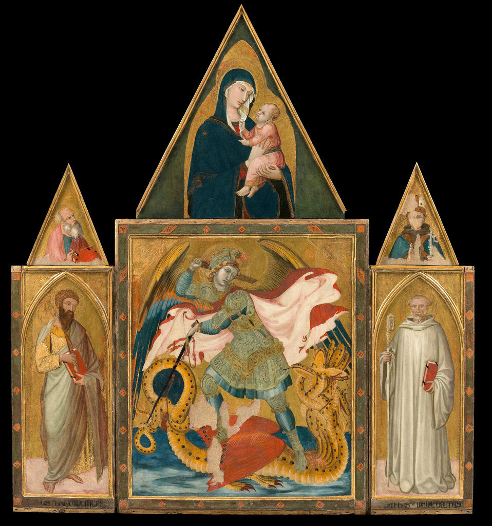 Detail of Rofeno Abbey Poliptych, 1330-1335 by Ambrogio Lorenzetti