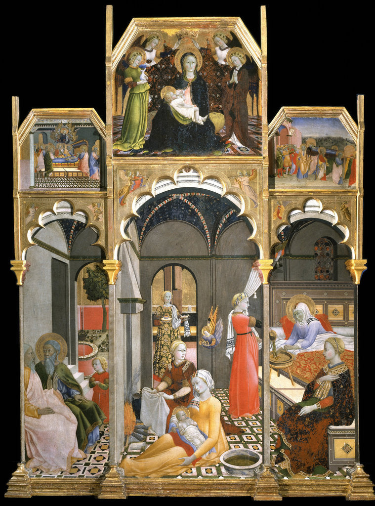 Detail of The Birth of the Virgin (Scenes from the Life of the Virgin), 1437-1439 by Sano di Pietro