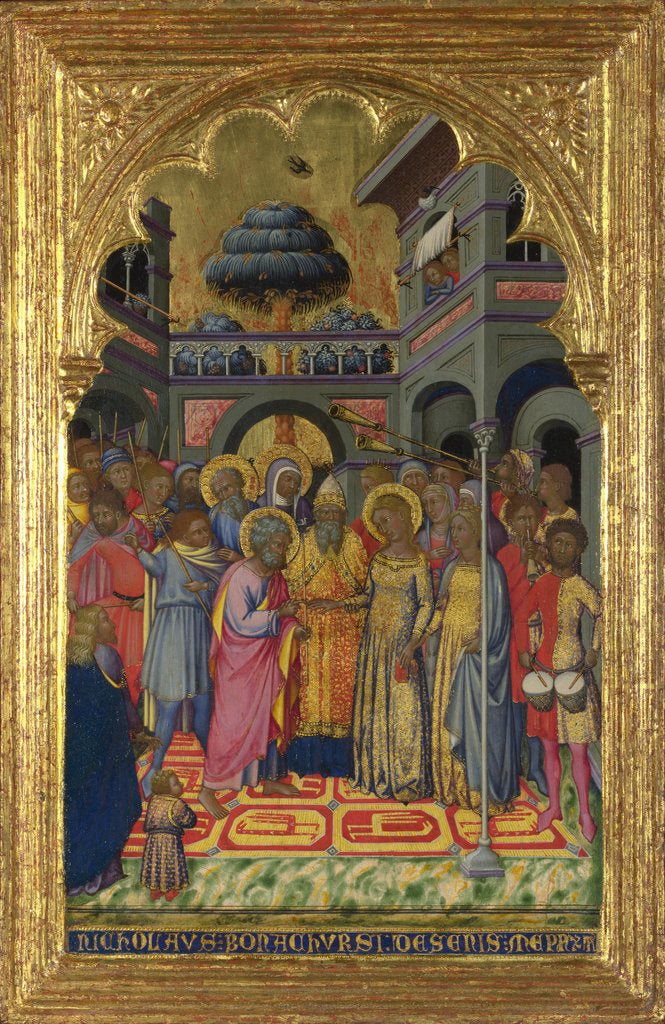 Detail of The Marriage of the Virgin, ca 1380 by Niccolò di Bonaccorso