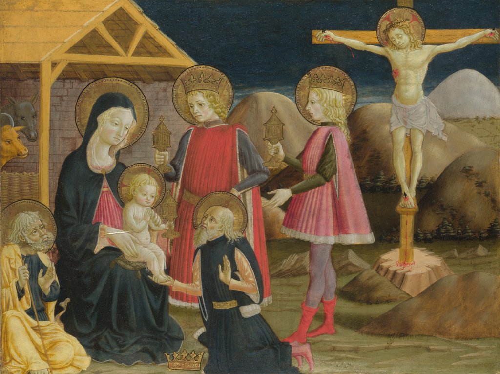 Detail of The Adoration of the Kings, and Christ on the Cross, ca 1470 by Benedetto Bonfigli