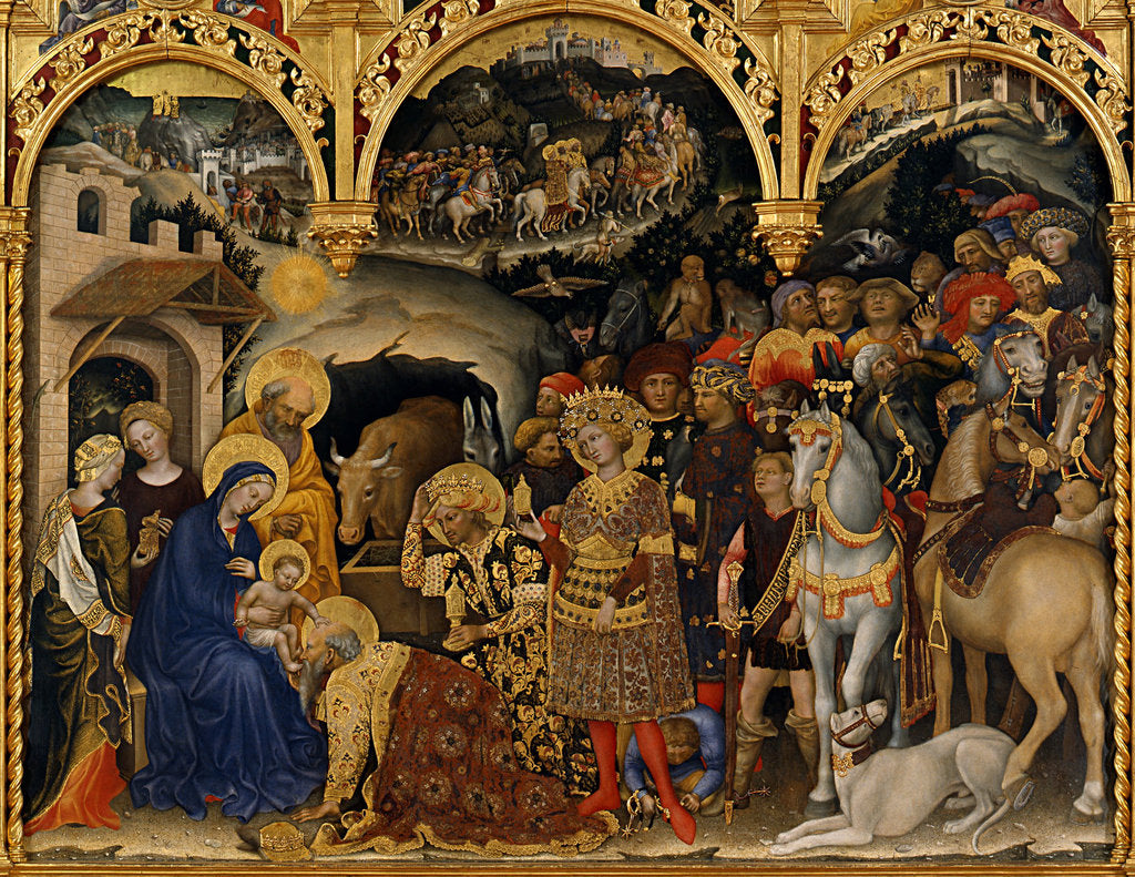 Detail of The Adoration of the Magi, 1423 by Gentile da Fabriano