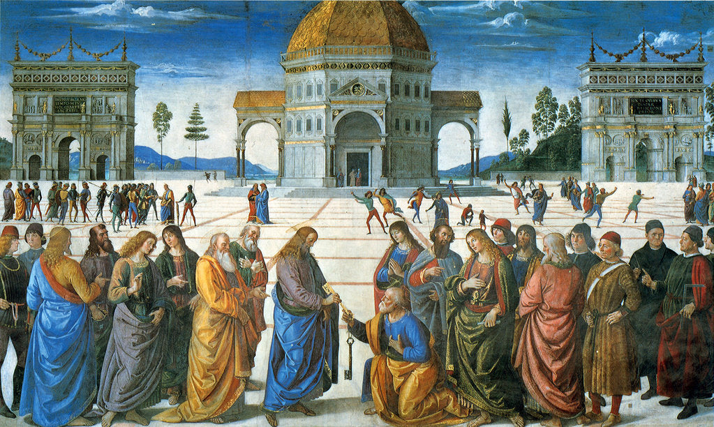 Detail of Delivery of the Keys to Saint Peter, 1481 by Perugino