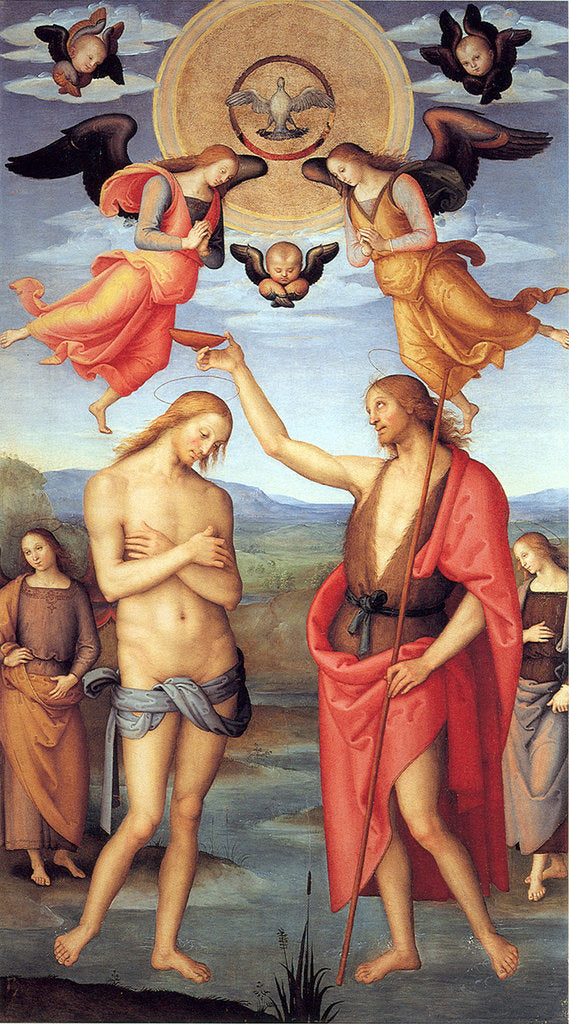 Detail of Baptism of Christ, c. 1512 by Perugino