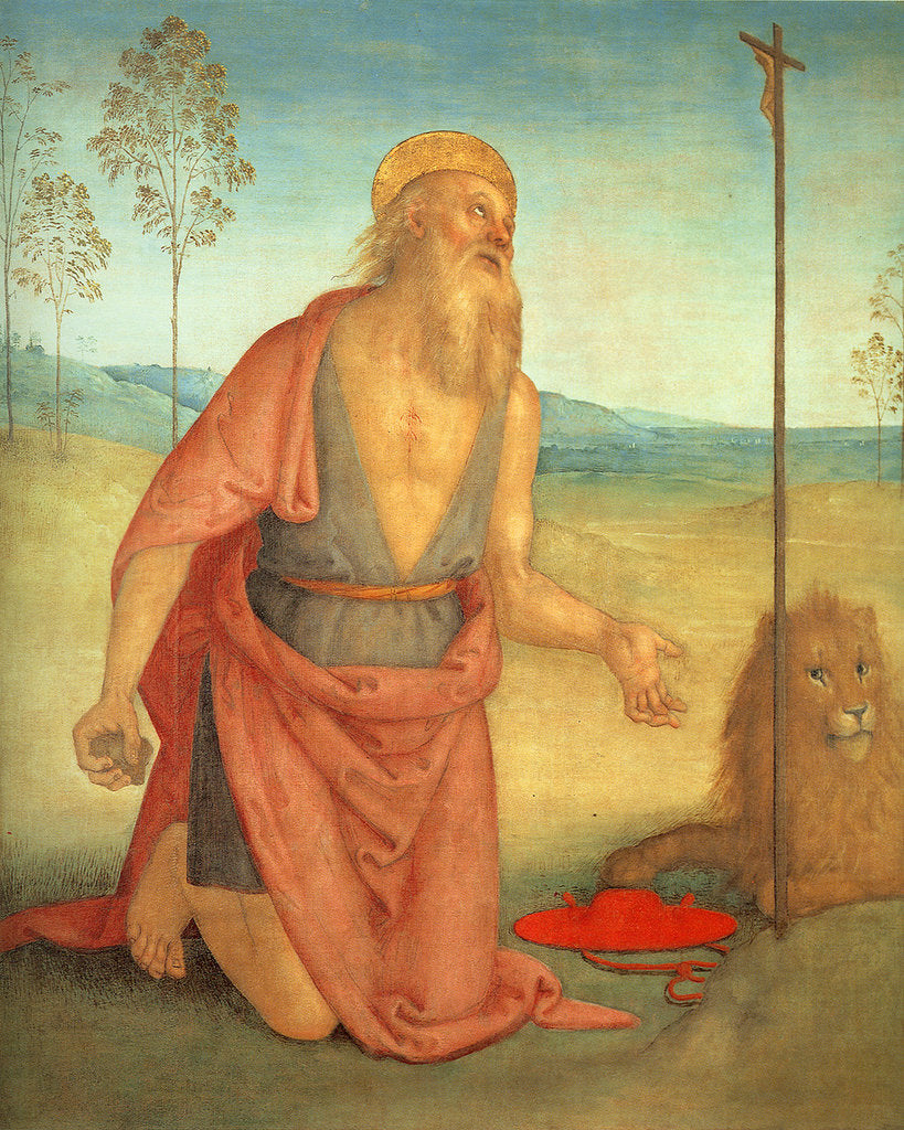 Detail of Saint Jerome, c. 1512 by Perugino
