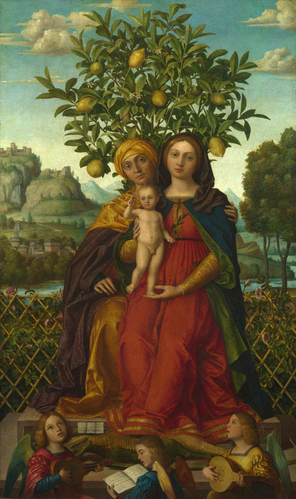 Detail of The Virgin and Child with Saint Anne, ca 1510-1520 by Girolamo dai Libri