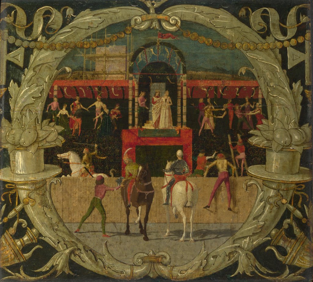 Detail of The Rape of the Sabine Women (after the signal), c. 1490 by Domenico Morone