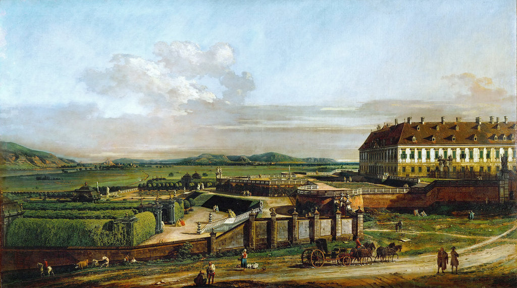 Detail of The Castle of Schlosshof seen from north, Between 1758 and 1761 by Bernardo Bellotto