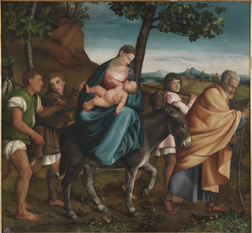 Detail of The Flight into Egypt, 1534 by Jacopo il vecchio Bassano