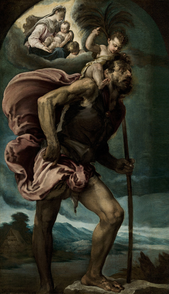 Detail of Saint Christopher, 1559 by Jacopo il vecchio Bassano