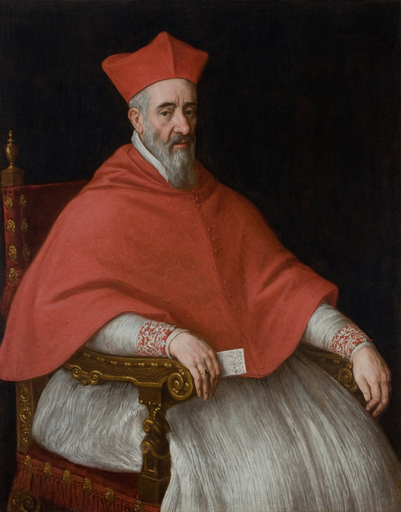 Detail of Portrait of a Cardinal Giovanni Dolfin by Leandro Bassano