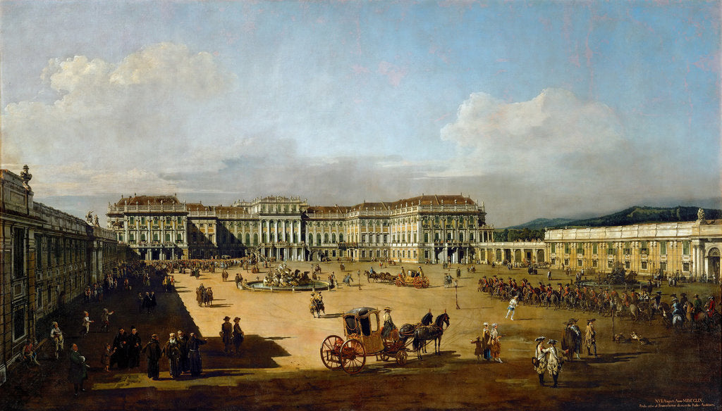 Detail of Schönbrunn Palace viewed from the front side, Between 1758 and 1761 by Bernardo Bellotto