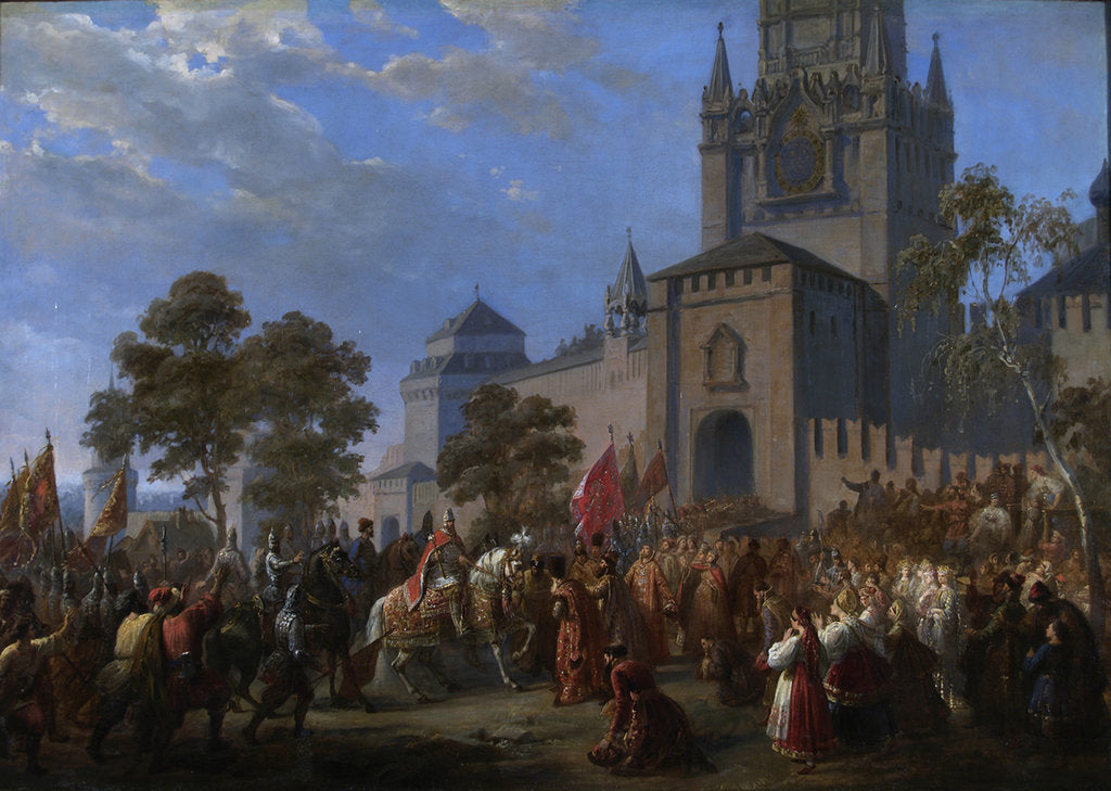 Detail of The national uprising of Kuzma Minin and Count Dmitry Pozharsky, 1856 by Cosroe Dusi