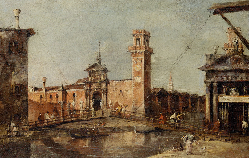 Detail of The Entrance to the Arsenal in Venice, after 1776 by Francesco Guardi