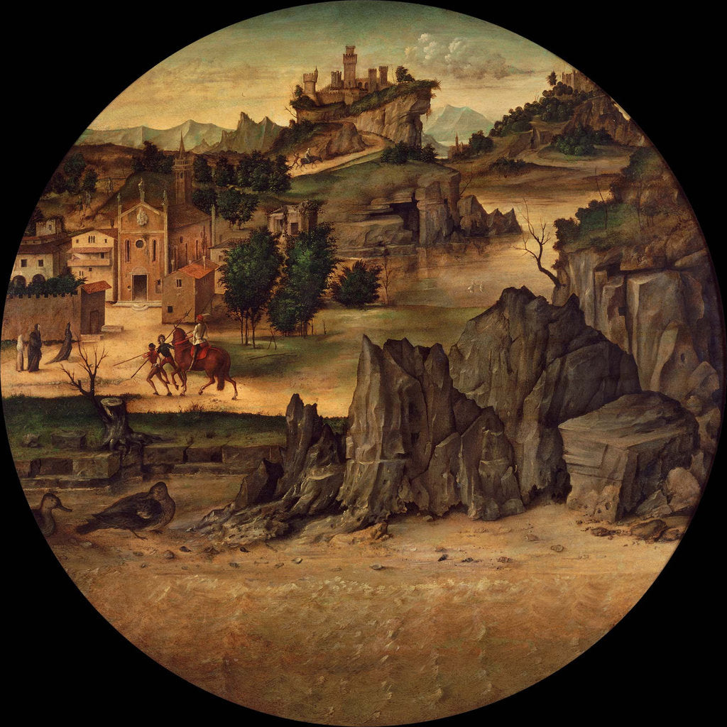 Detail of Landscape with Castles, Late 15th cen by Bartolomeo Montagna