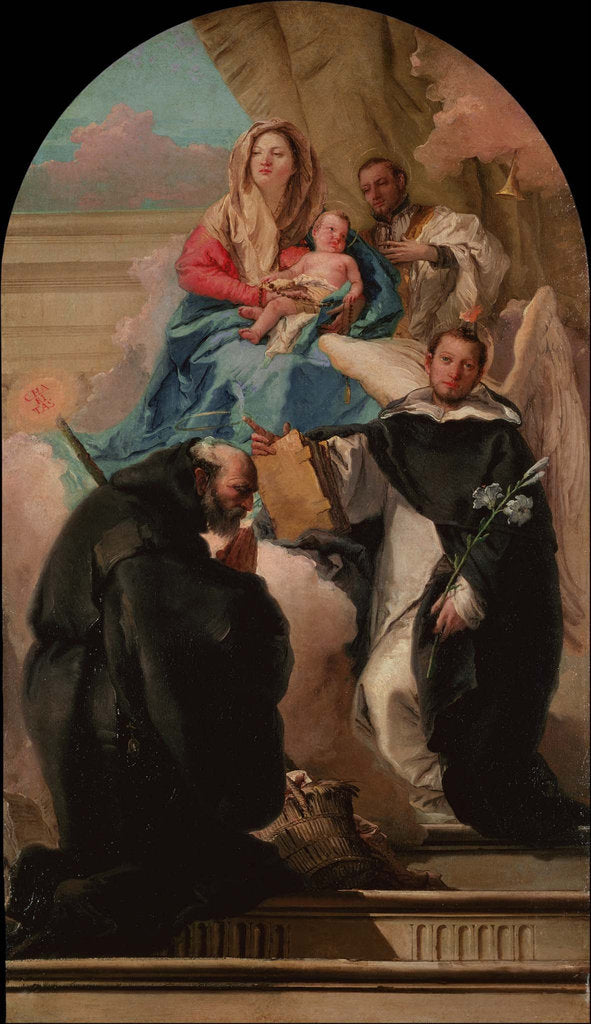 Detail of Madonna and Child with Three Saints, ca 1760 by Giandomenico Tiepolo
