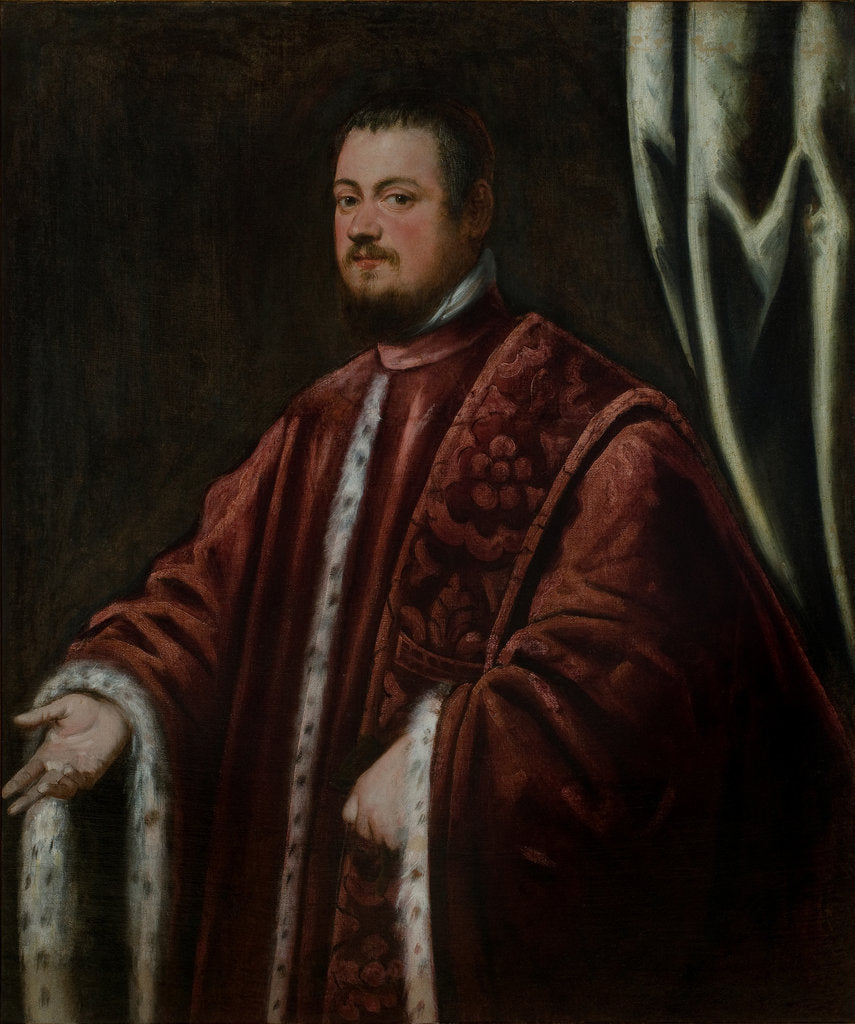 Detail of Portrait of Nicolò da Ponte by Domenico Tintoretto