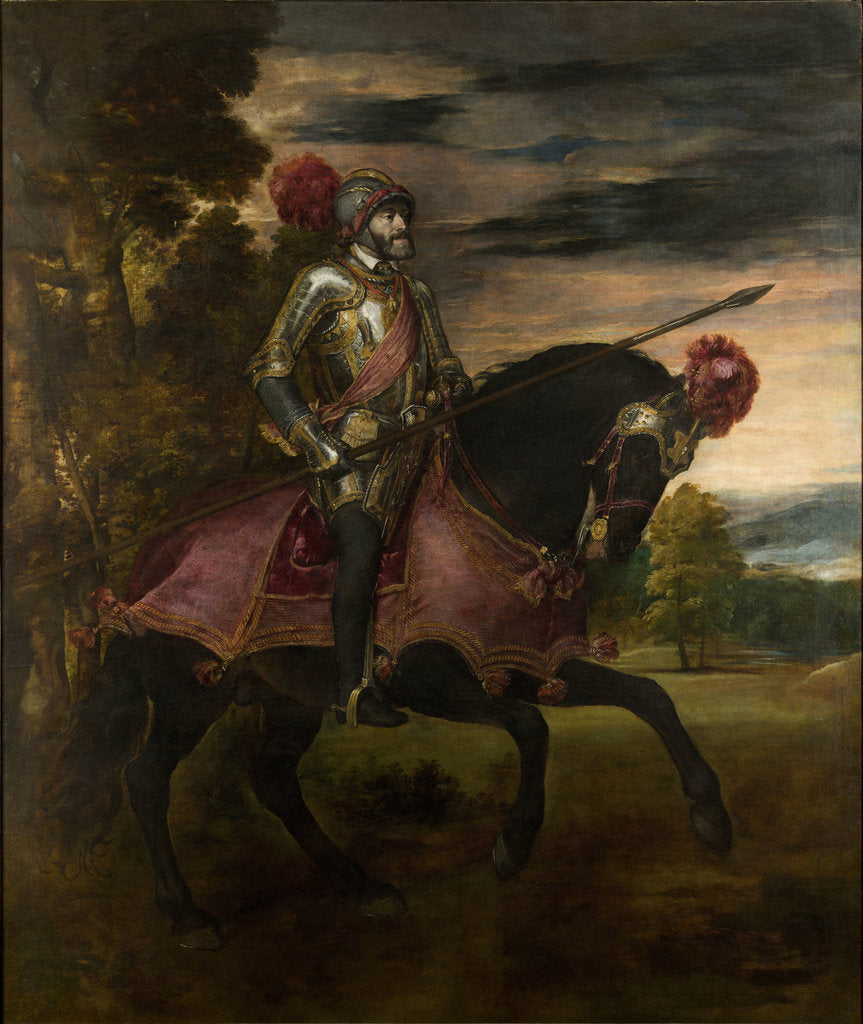 Detail of Equestrian Portrait of Charles V of Spain, 1548 by Titian