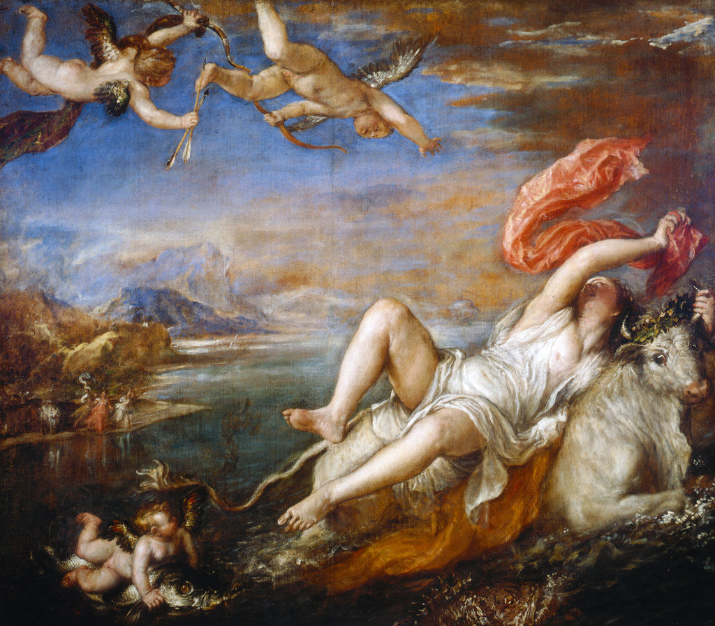 Detail of The Rape of Europa by Titian