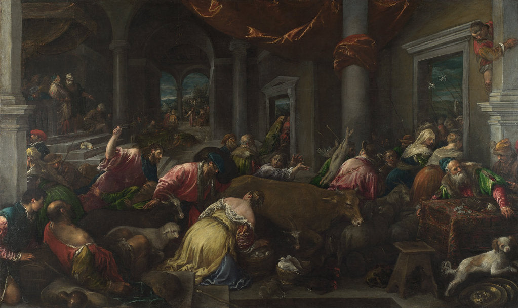 Detail of The Purification of the Temple, c. 1580 by Jacopo il vecchio Bassano
