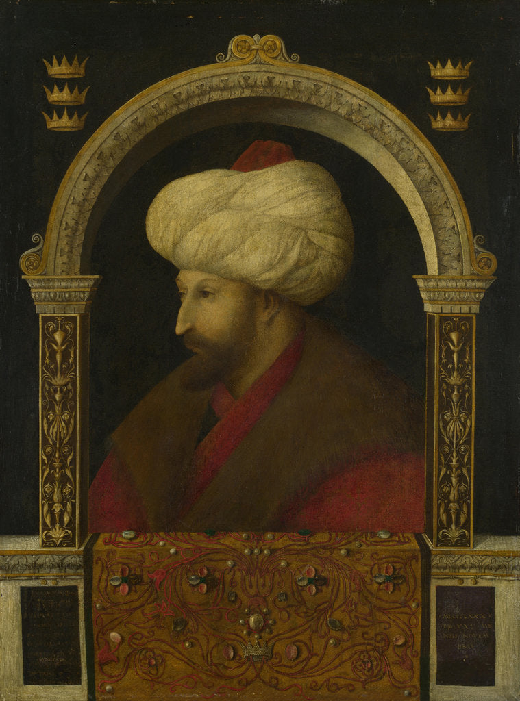 Detail of The Sultan Mehmet II, 1480 by Gentile Bellini