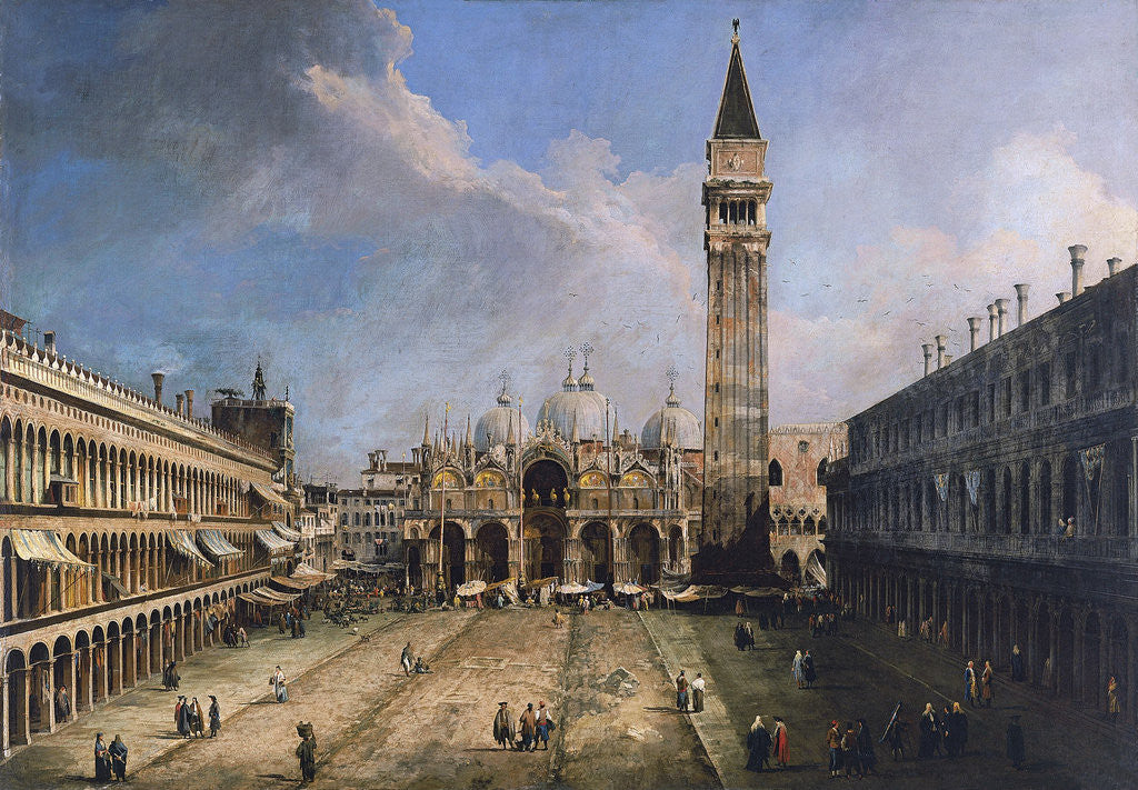 Detail of The Piazza San Marco in Venice by Giovanni Antonio Canaletto