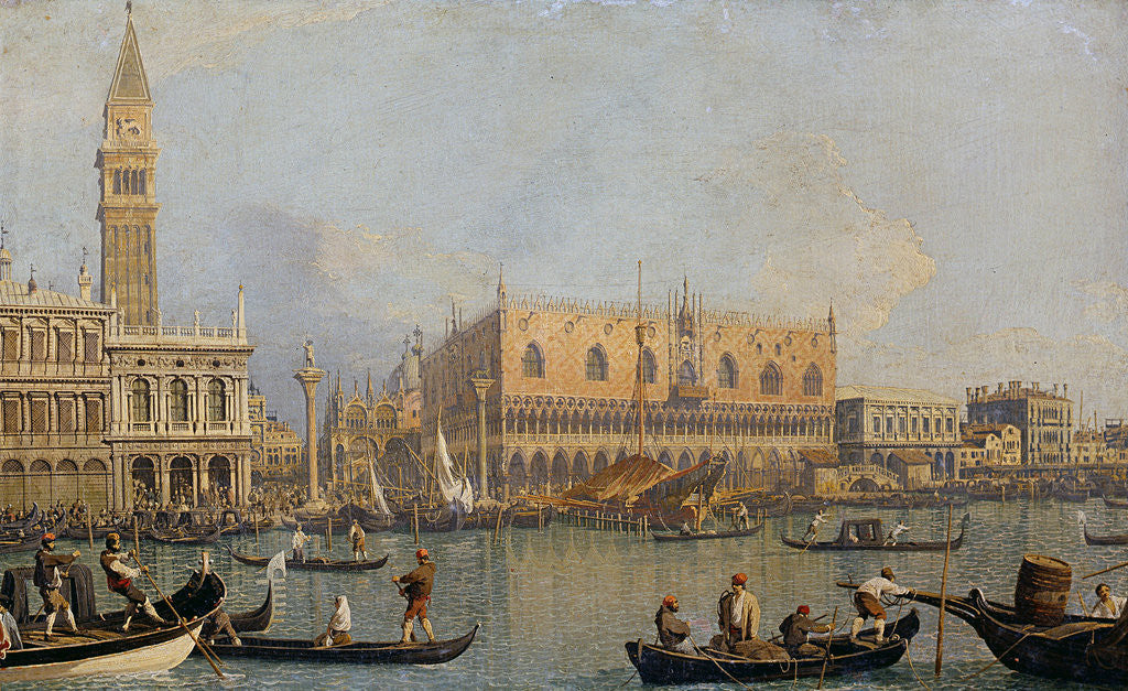 Detail of View of the Doge's Palace in Venice by Giovanni Antonio Canaletto