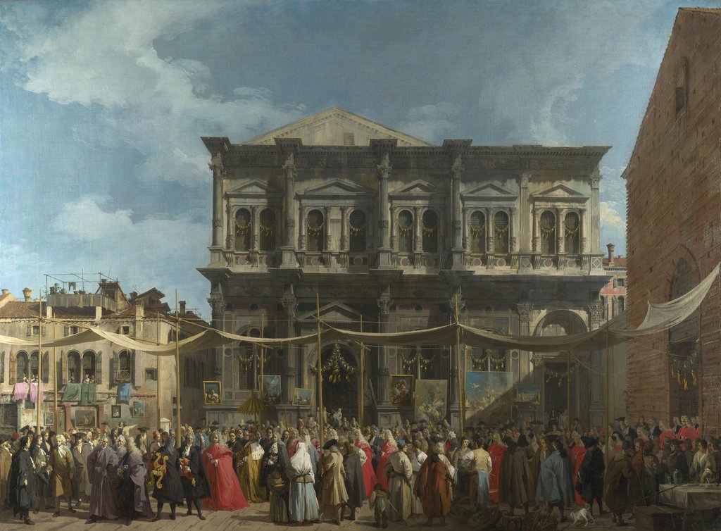 Detail of The Feast Day of Saint Roch in Venice, ca 1735 by Canaletto