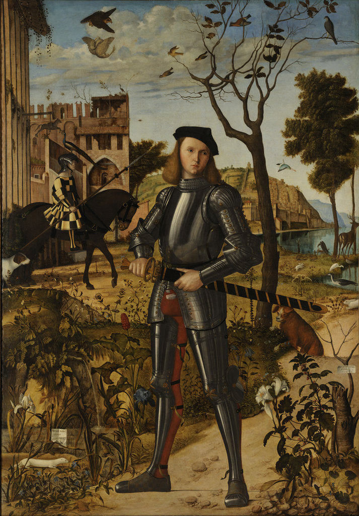 Detail of Young Knight in a Landscape, 1510 by Vittore Carpaccio