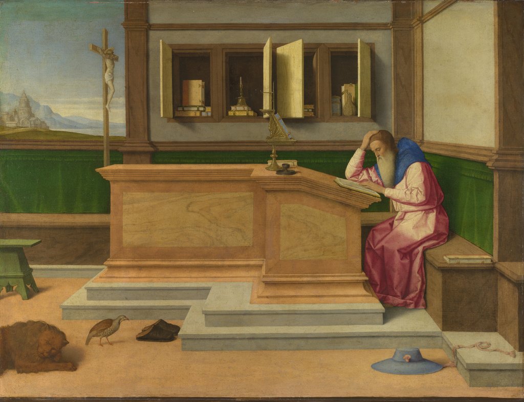Detail of Saint Jerome in his Study, c. 1510 by Vincenzo di Biagio Catena