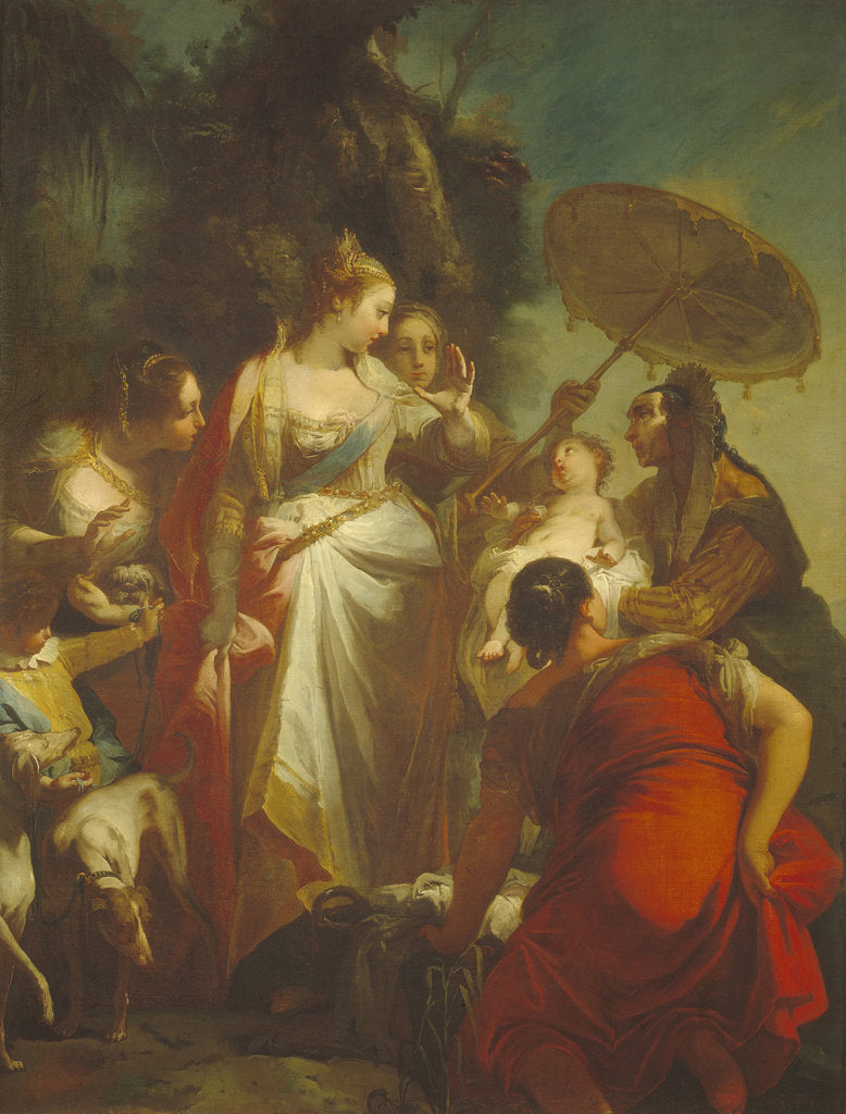 Detail of The Finding of Moses, 1730s by Giovanni Battista Crosato