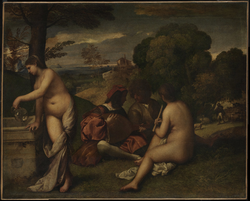 Detail of Pastoral Concert, c. 1510 by Giorgione