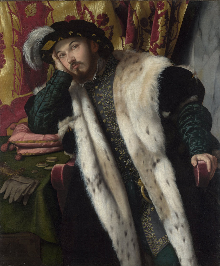 Detail of Portrait of a Young Man, c.1540 by Moretto da Brescia