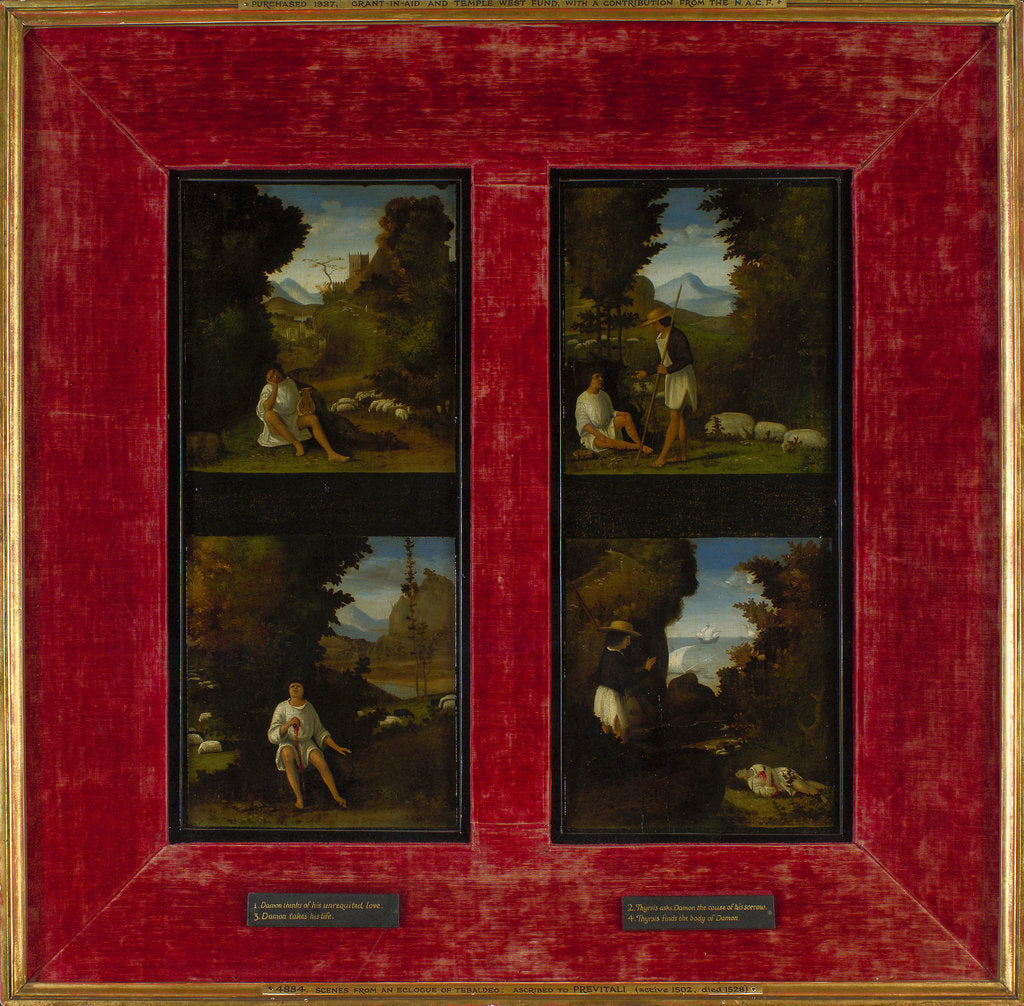 Detail of Scenes from Tebaldeos Eclogues, c. 1510 by Andrea Previtali