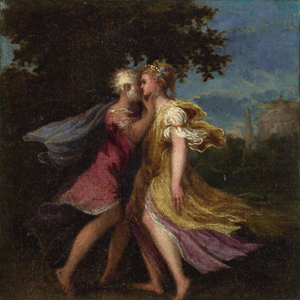 Detail of Jupiter seducing Callisto, c. 1550 by Andrea Schiavone