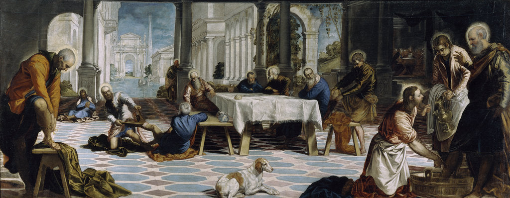Detail of Christ washing the Feet of the Disciples, 1548 by Jacopo Tintoretto