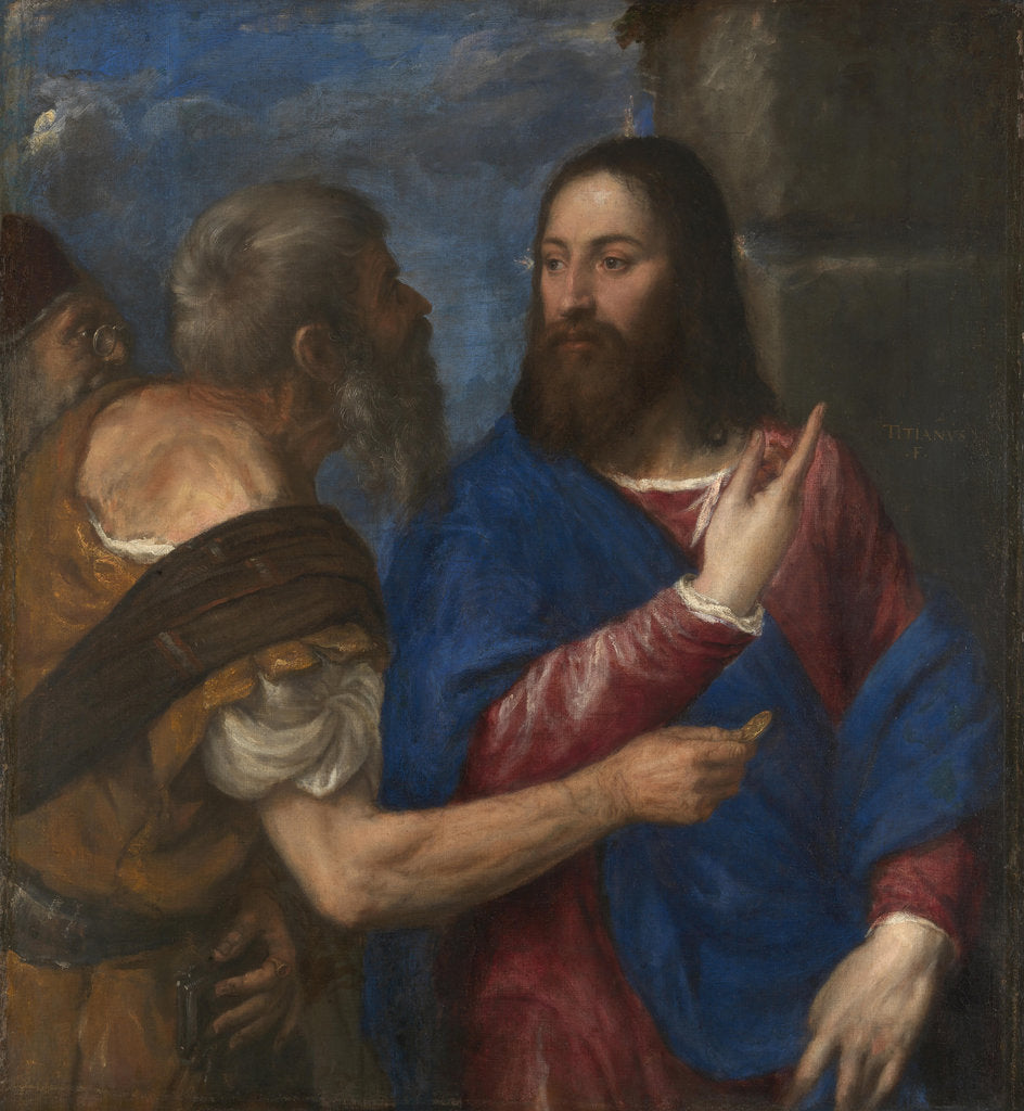 Detail of The Tribute Money, 1560s by Titian