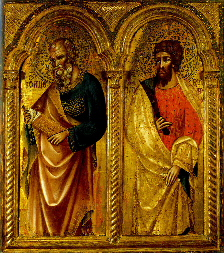 Detail of Apostles Saint James and Saint Bartholomew, ca 1345 by Paolo Veneziano