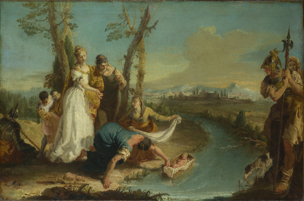 Detail of The Finding of Moses, after 1740 by Francesco Zugno